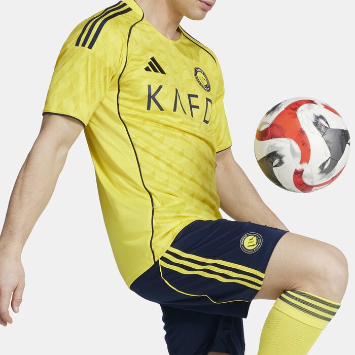 adidas Men's Al Nassr 25/26 Home Replica Football Jersey yellow adidas Men's Al Nassr 25/26 Home Replica Football Jersey yellow image number 3