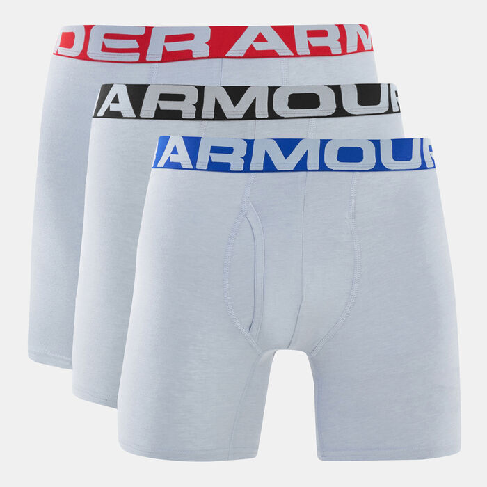 Under Armour Men's Charged Cotton® Boxerjock® Boxers (3 Pack) Grey Under Armour Men's Charged Cotton® Boxerjock® Boxers (3 Pack) Grey image number 0