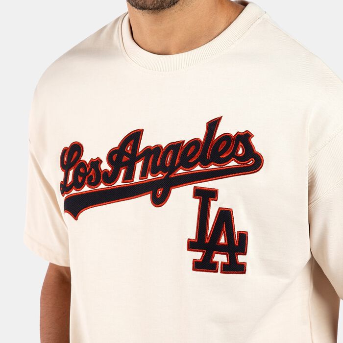 New Era Men's MLB Los Angeles Dodgers T-Shirt Beige image number 3