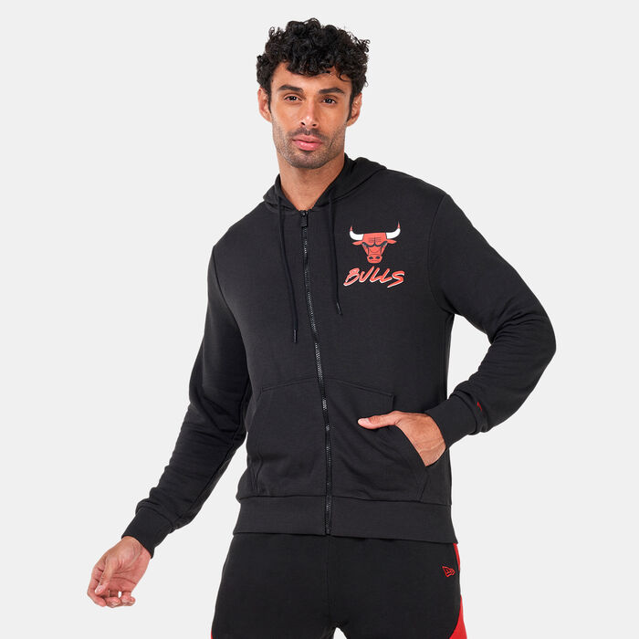 New Era Men's NBA Chicago Bulls Script Full-Zip Hoodie Black New Era Men's NBA Chicago Bulls Script Full-Zip Hoodie Black image number 0
