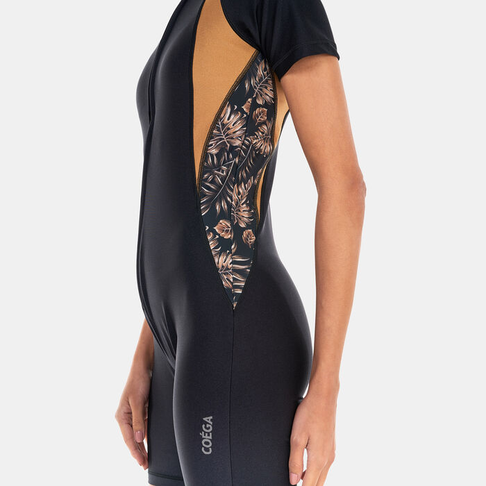 COEGA Women's Short Allover Print SlimKini Swimsuit Black COEGA Women's Short Allover Print SlimKini Swimsuit Black image number 2