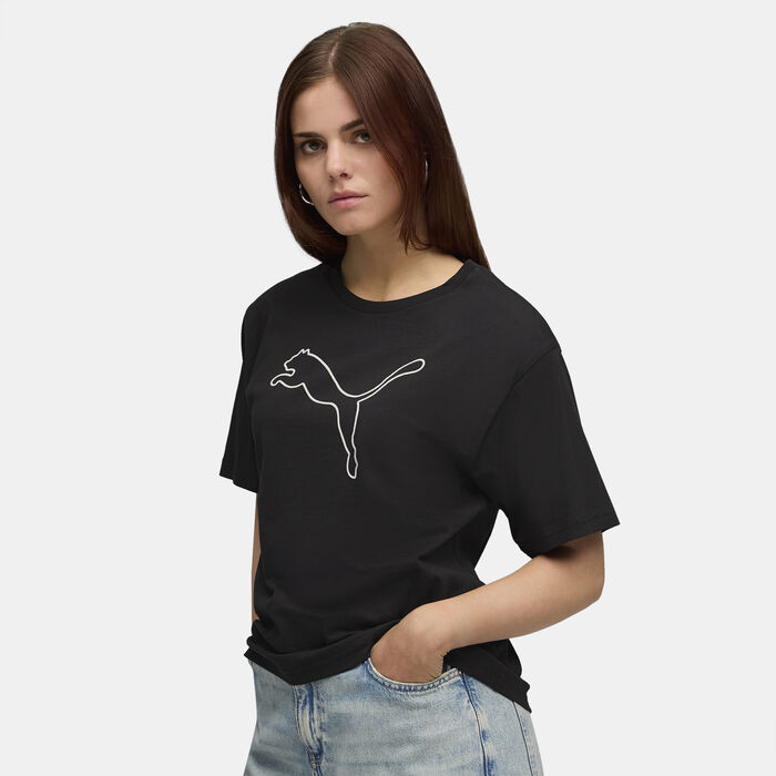 PUMA Women's HER Graphic T-Shirt Black image number 0