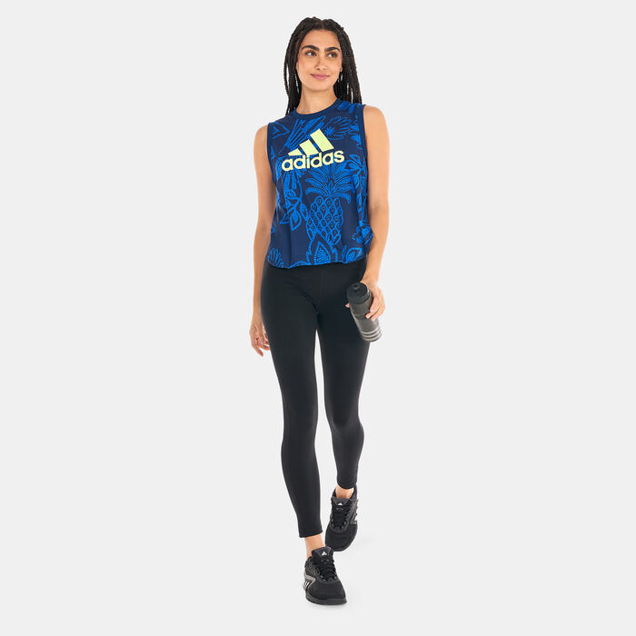 adidas Women's FARM Rio Tank Top Blue adidas Women's FARM Rio Tank Top Blue image number 2