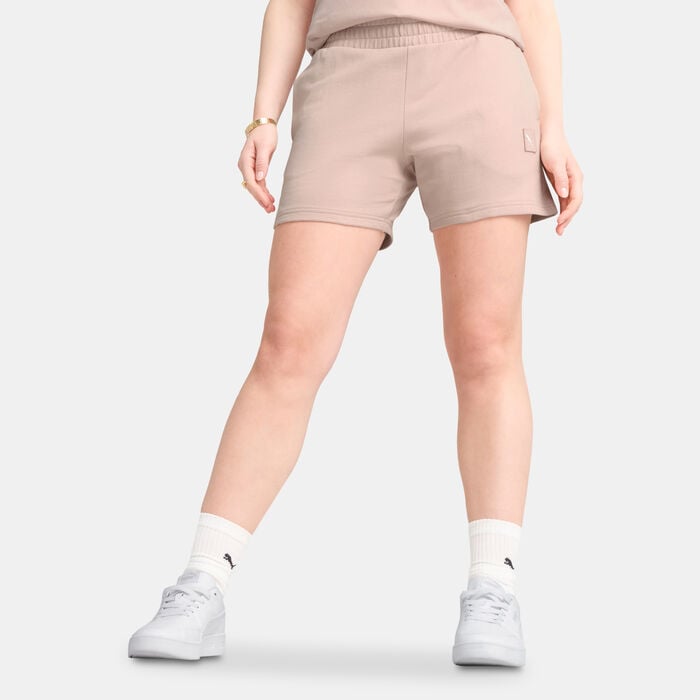 PUMA Women's Essentials Elevated Shorts Pink PUMA Women's Essentials Elevated Shorts Pink image number 0