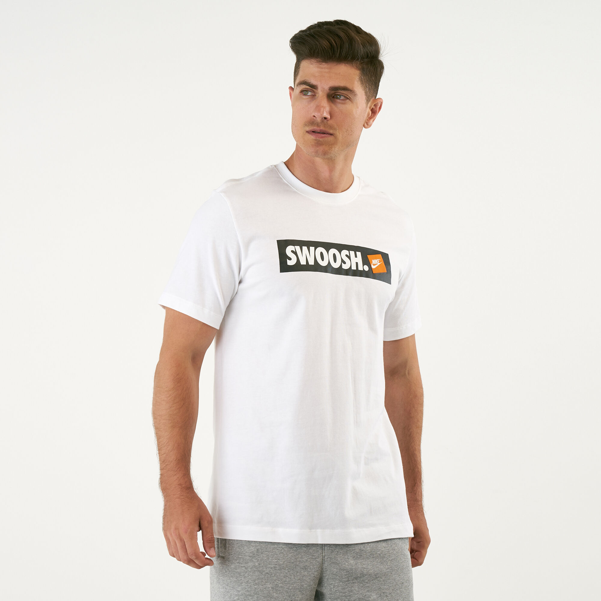 Men s Swoosh Box Logo T Shirt