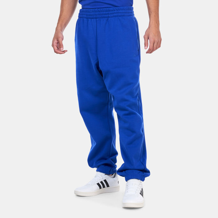 adidas Logo Basketball Fleece Joggers Blue adidas Logo Basketball Fleece Joggers Blue image number 0