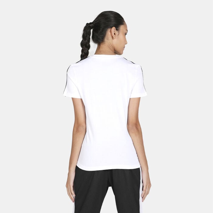 adidas Women's Essentials 3-Stripes T-Shirt White adidas Women's Essentials 3-Stripes T-Shirt White image number 1