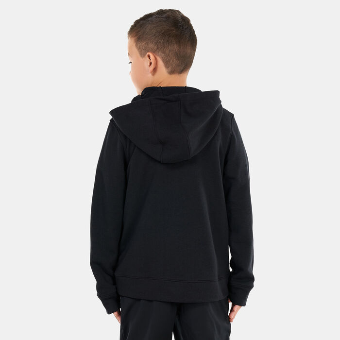Under Armour Kids' Rival Terry Full-Zip Hoodie Black Under Armour Kids' Rival Terry Full-Zip Hoodie Black image number 1