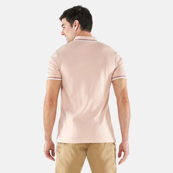 Timberland Men's Millers River Tipped Polo Shirt Pink Timberland Men's Millers River Tipped Polo Shirt Pink image number 1