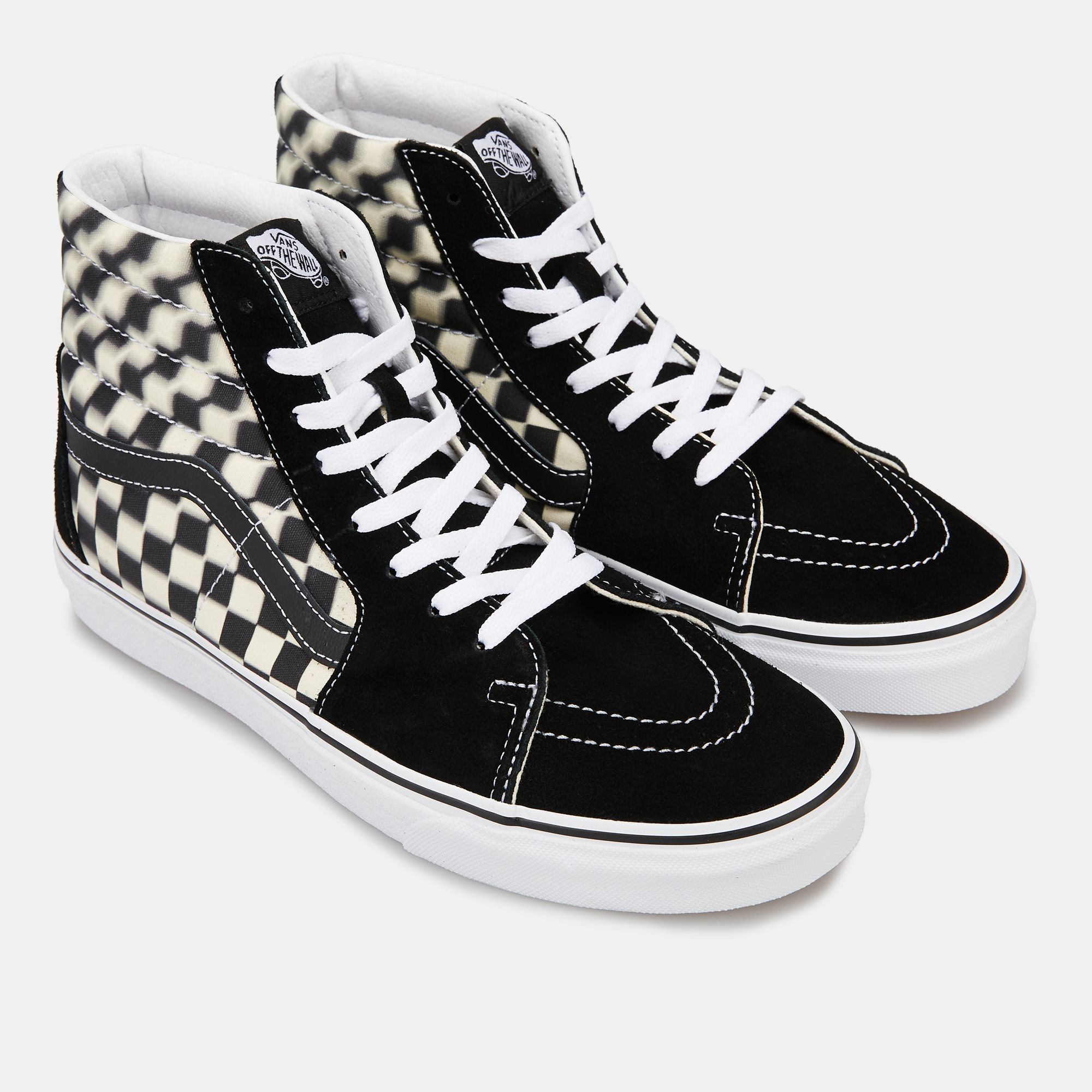 Vans sk8 hot sale hi checkerboard blur