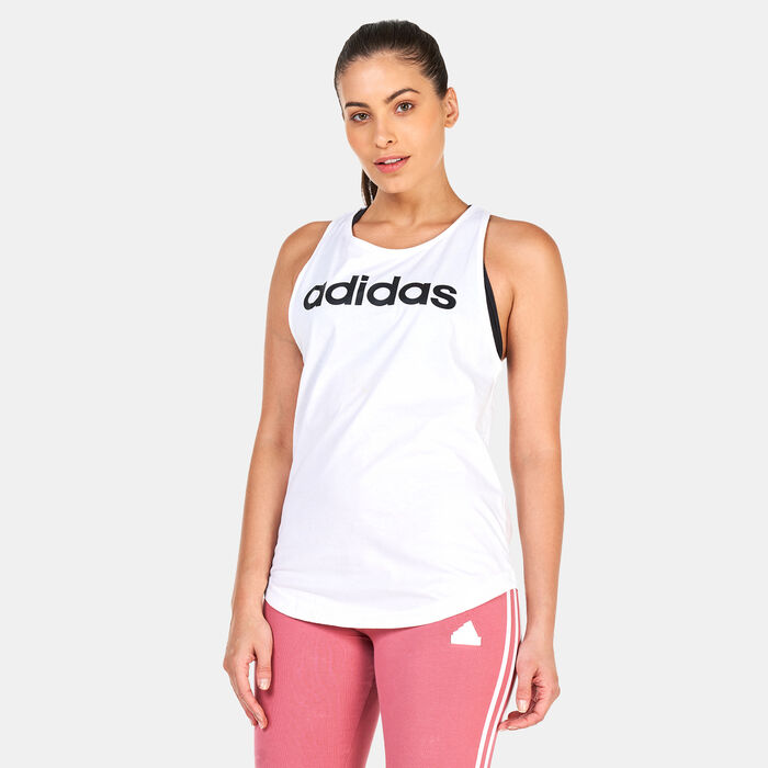 adidas Women's Essentials Loose Logo Tank Top White image number 0