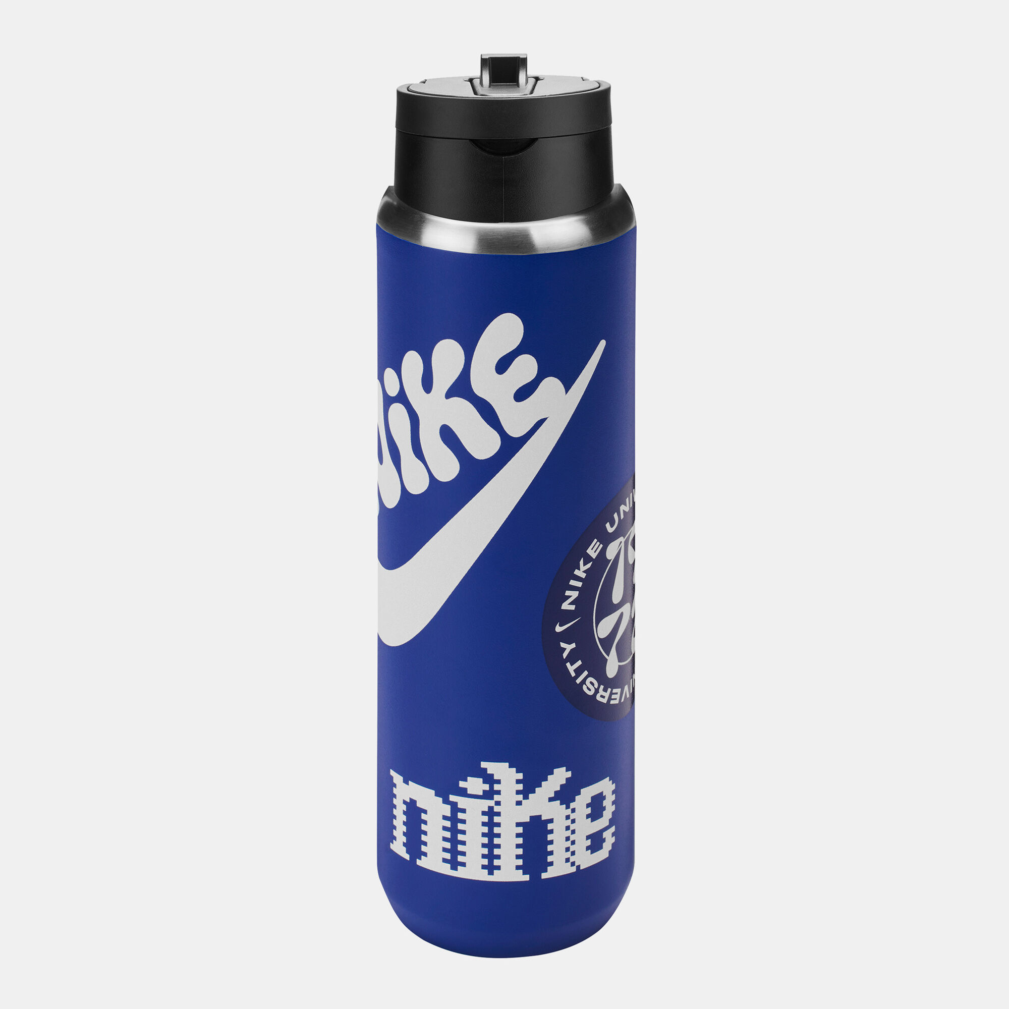 Recharge Stainless Steel Straw Water Bottle Blue Nike in KSA SSS