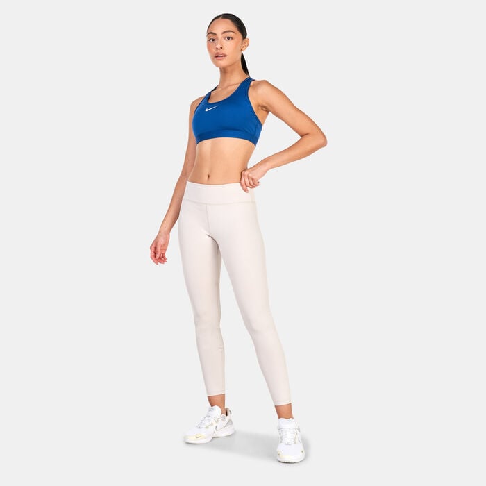 Nike Women's Dri-FIT Swoosh Medium-Support Training Sports Bra Blue Nike Women's Dri-FIT Swoosh Medium-Support Training Sports Bra Blue image number 2