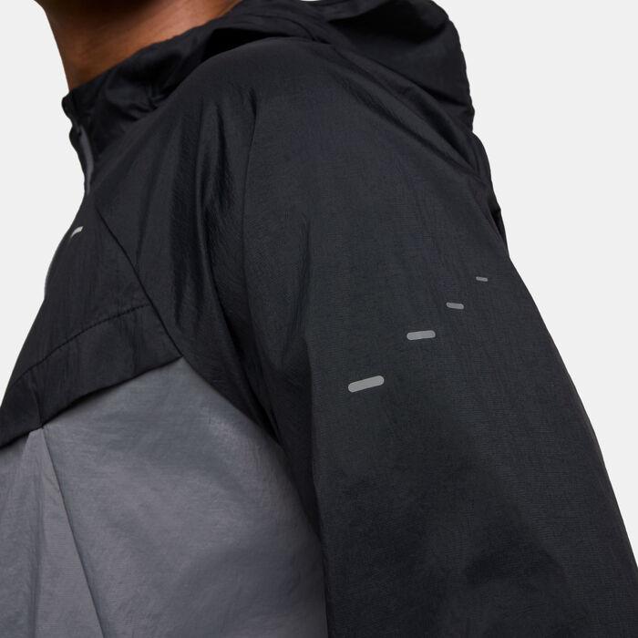 Nike Men's Stride Repel UV Running Jacket Grey Nike Men's Stride Repel UV Running Jacket Grey image number 4