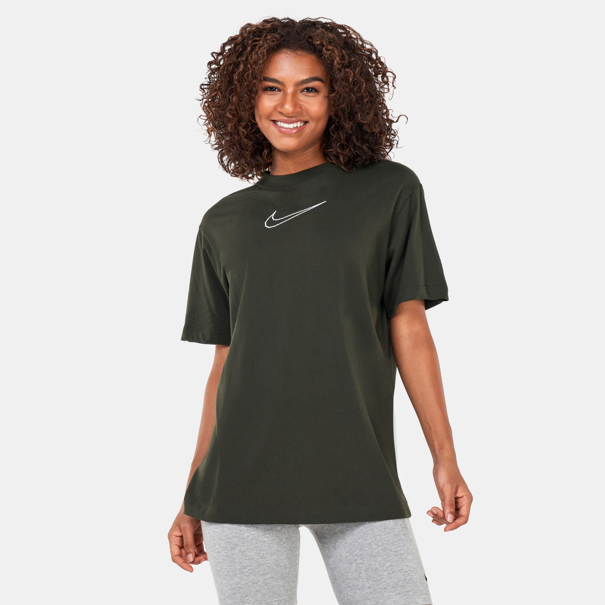 Green nike shirt womens discount