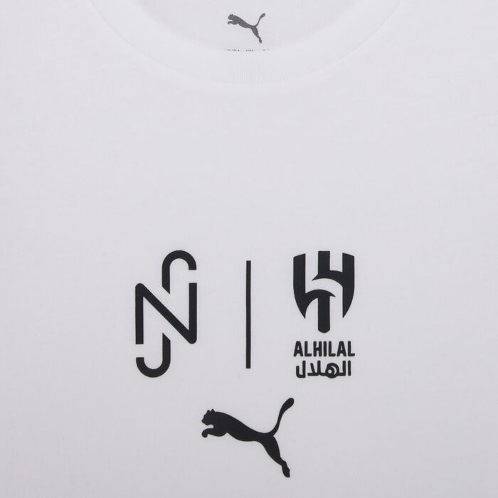 PUMA Kids' Neymar JR Al Hilal Saudi F.C. Logo T-Shirt White PUMA Kids' Neymar JR Al Hilal Saudi F.C. Logo T-Shirt White image number 1
