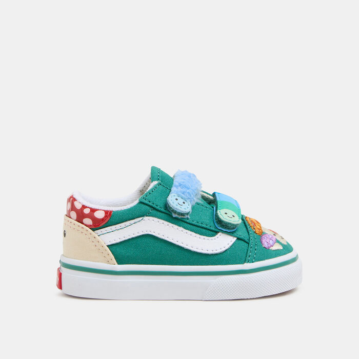 Vans Kids' Old Skool Velcro Unisex Shoes (Baby and Toddler) Green Vans Kids' Old Skool Velcro Unisex Shoes (Baby and Toddler) Green image number 0