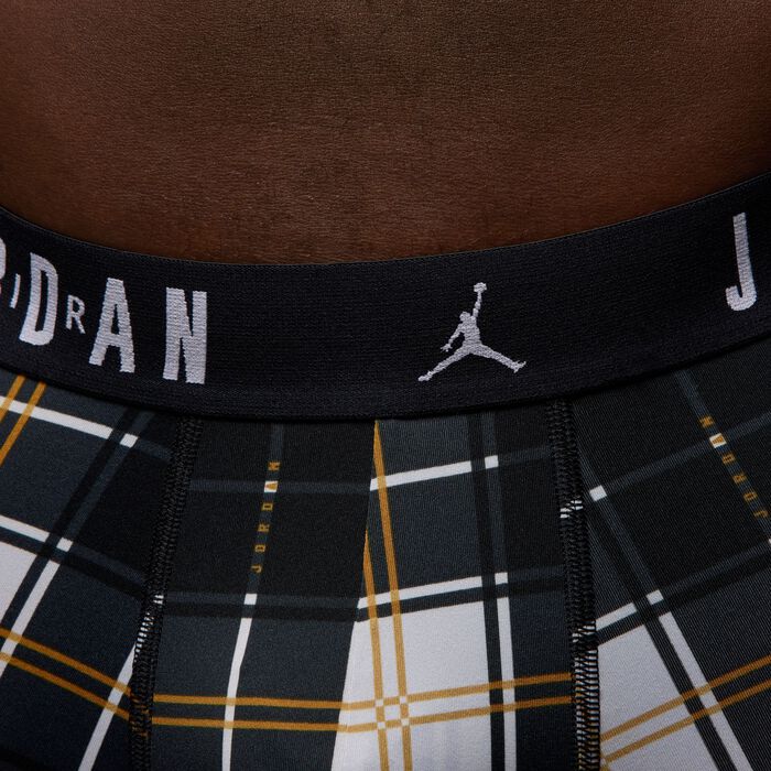 Jordan Men's Dri-FIT Plaid Boxer Briefs (2-Pack) Black Jordan Men's Dri-FIT Plaid Boxer Briefs (2-Pack) Black image number 3