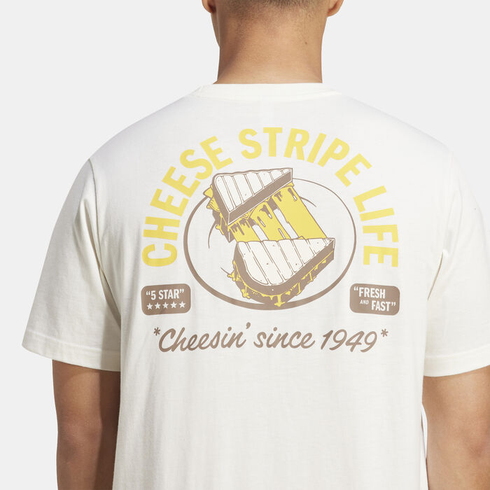 adidas Men's Food Grilled Cheese Graphic T-Shirt White image number 4