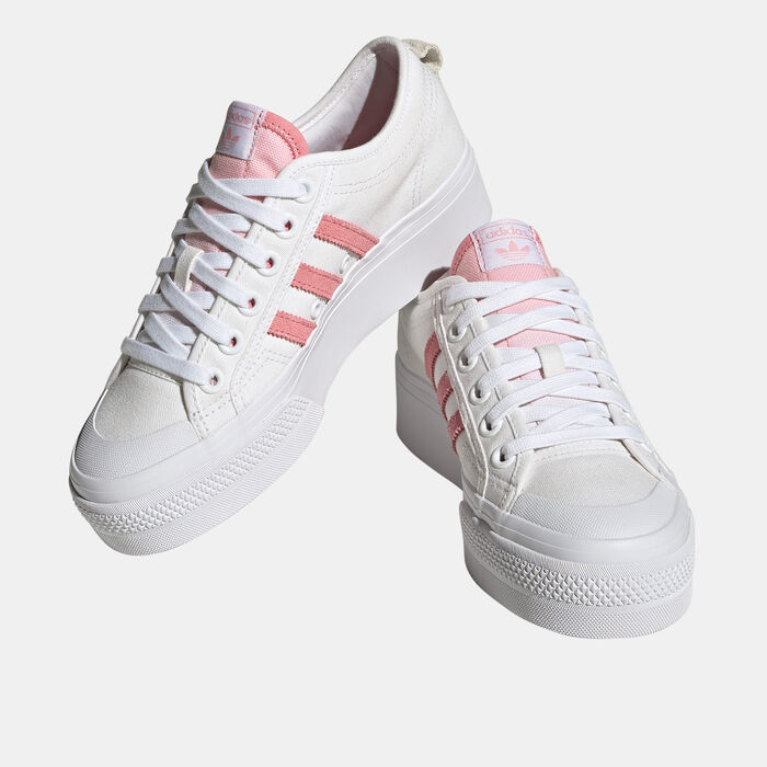 adidas Originals Women's Nizza Platform Shoe White adidas Originals Women's Nizza Platform Shoe White image number 1