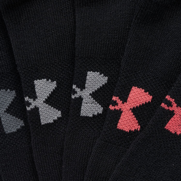 Under Armour UA Women's Essential No-Show Ankle Socks (6 Pack) Black image number 1
