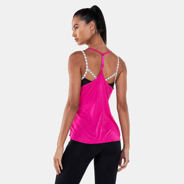 Nike Women's Dri-FIT One Elastika Tank Top Pink Nike Women's Dri-FIT One Elastika Tank Top Pink image number 1