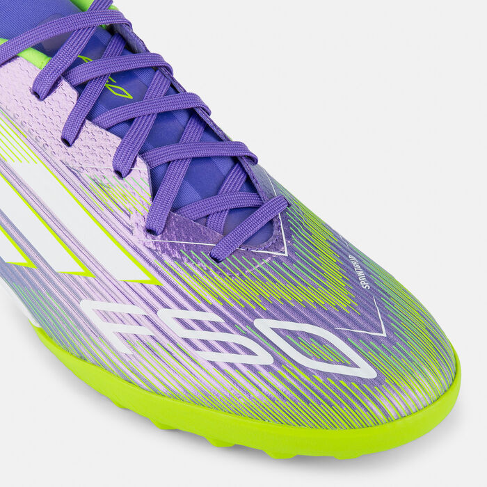 adidas Men's F50 League Turf Ground Football Shoes Purple image number 4