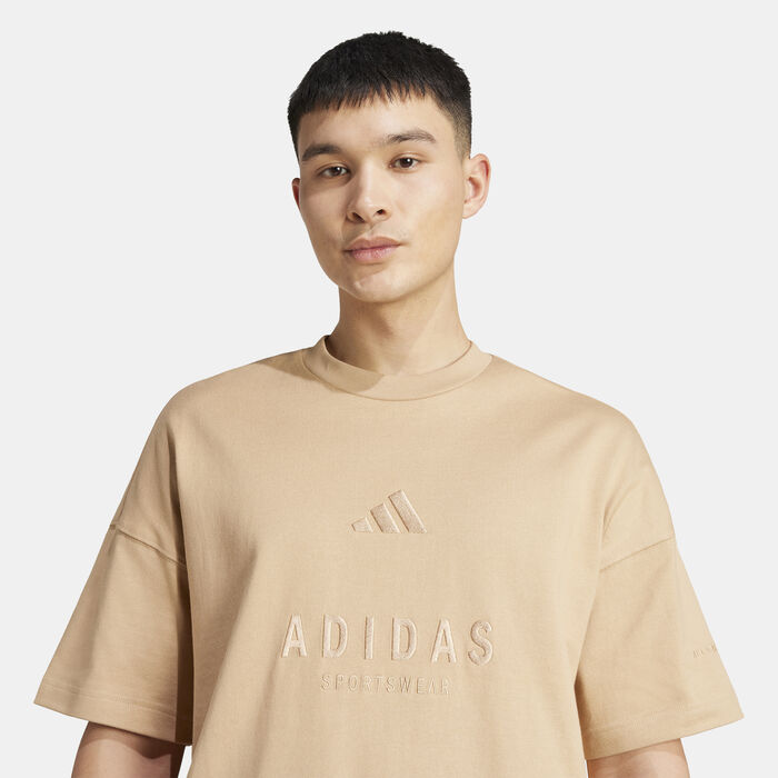 adidas Men's ALL SZN Graphics T-Shirt Brown adidas Men's ALL SZN Graphics T-Shirt Brown image number 2