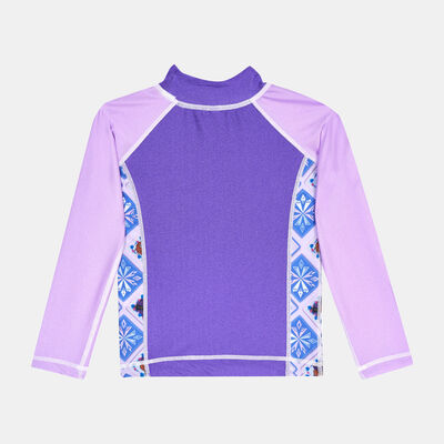 COEGA Kids' Long Sleeves Frozen Rash Guard (Younger Kids) Purple