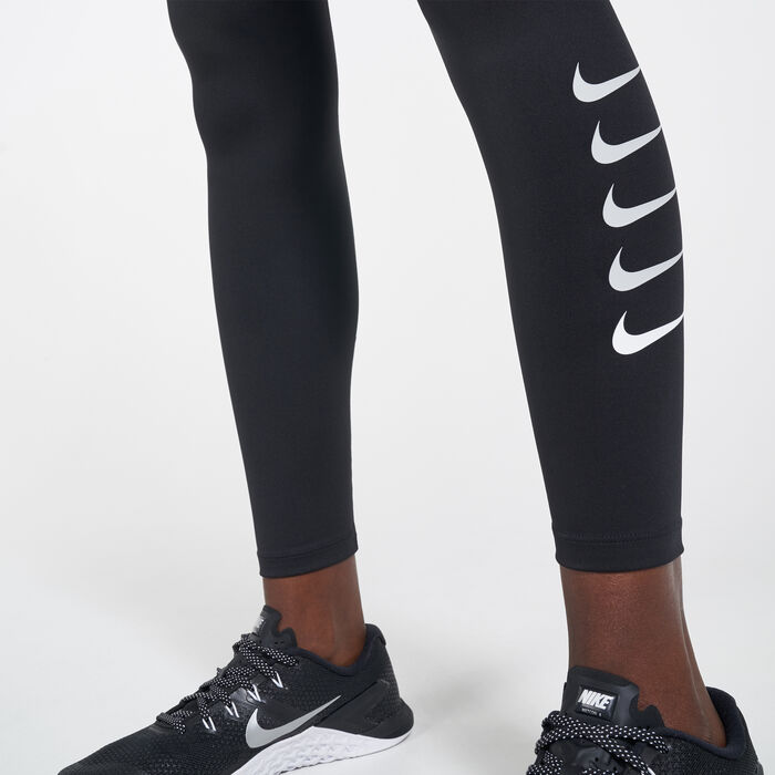 Buy Nike Women's Swoosh 7/8 Leggings Black in KSA -SSS