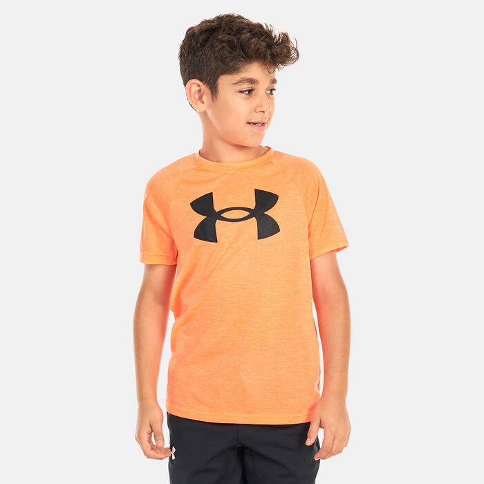 Under Armour Kids' UA Tech™ Twist T-Shirt Orange Under Armour Kids' UA Tech™ Twist T-Shirt Orange image number 0
