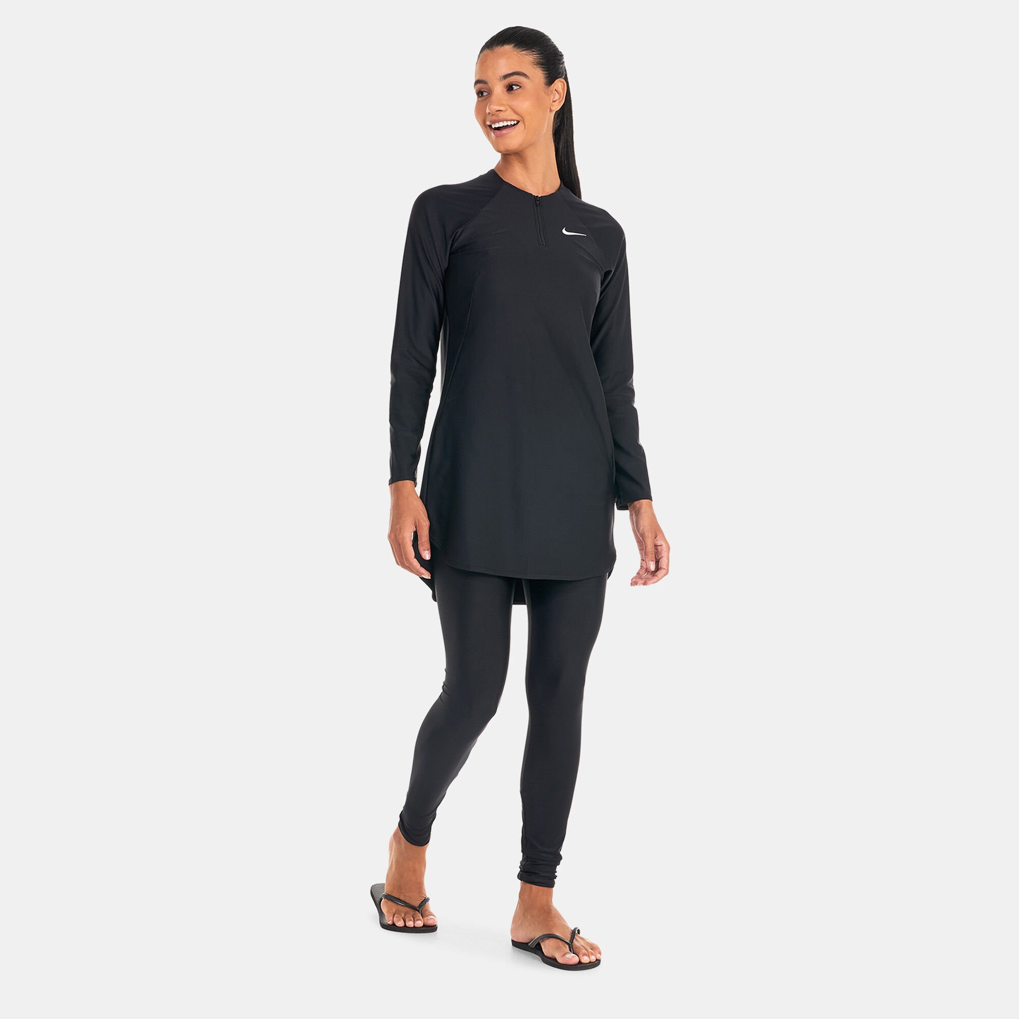 Buy Nike Swim Women s Victory Full Coverage Solid Swimming Tunic