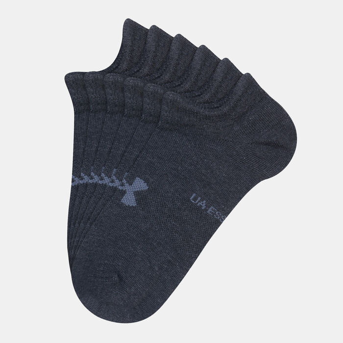 Under Armour Essential No Show Socks (3 Pack) Black Under Armour Essential No Show Socks (3 Pack) Black image number 0