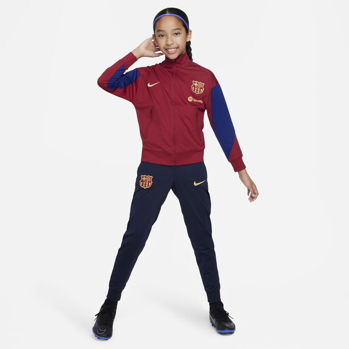 Nike Kids' F.C. Barcelona Strike Dri-FIT Football Tracksuit Maroon image number 0