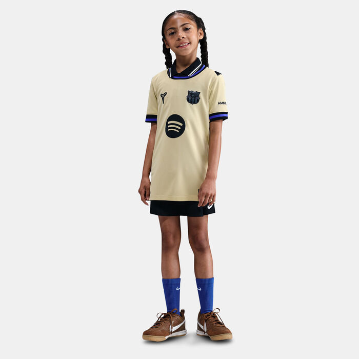 Nike Kids' FC Barcelona 25/26 Away Replica Football Jersey yellow Nike Kids' FC Barcelona 25/26 Away Replica Football Jersey yellow image number 2