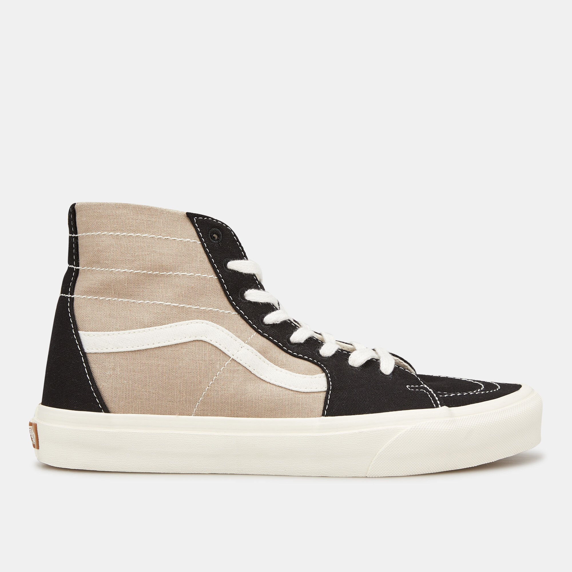 Vans sk8 hi black cream cheap