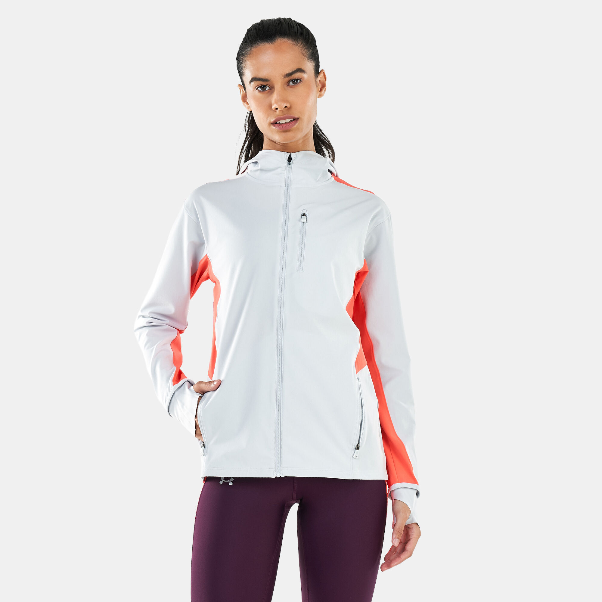 Buy Under Armour Women s Outrun The Storm Jacket Grey in KSA SSS