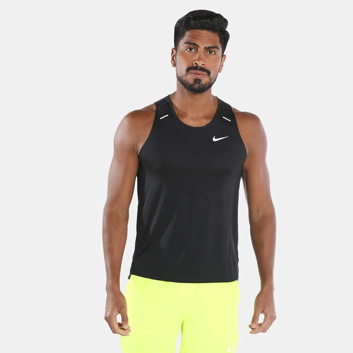 Nike Men's Rise 365 Dri-FIT Running Tank Top Black Nike Men's Rise 365 Dri-FIT Running Tank Top Black image number 0