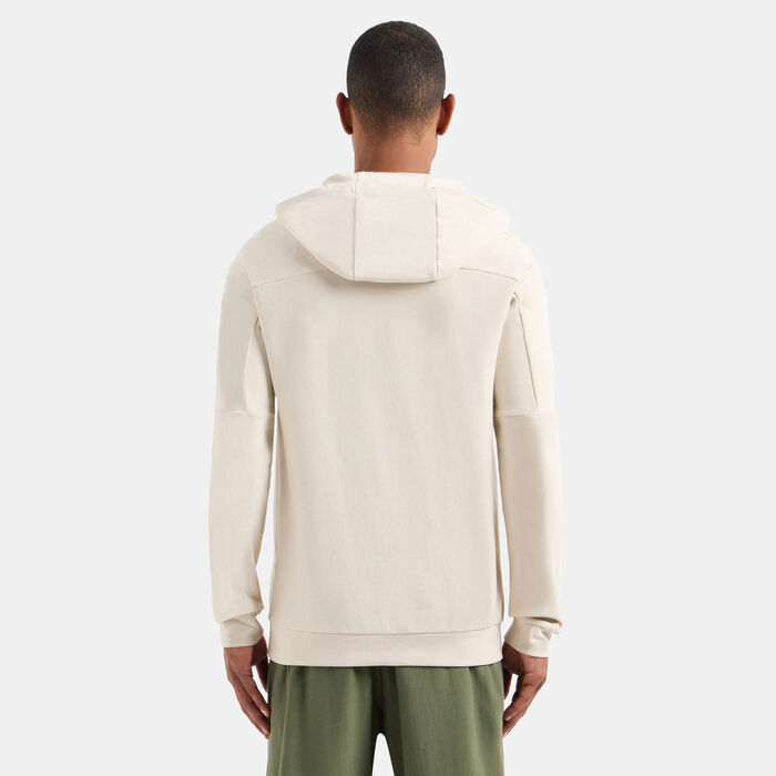 EA7 Emporio Armani Men's Logo Series Hoodie Beige image number 1
