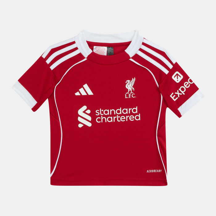 adidas Kids' Liverpool 25/26 Home Replica Football Kit Red adidas Kids' Liverpool 25/26 Home Replica Football Kit Red image number 1