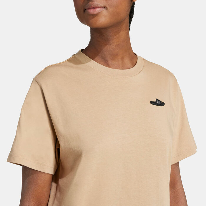 adidas Women's Slide Graphic T-Shirt Brown adidas Women's Slide Graphic T-Shirt Brown image number 2