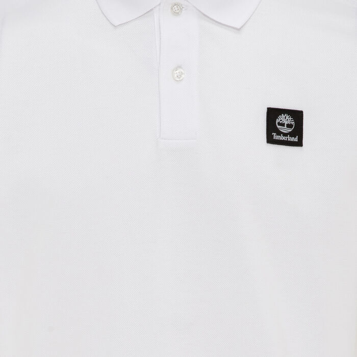 Timberland Men's Woven Badge Polo Shirt White image number 2