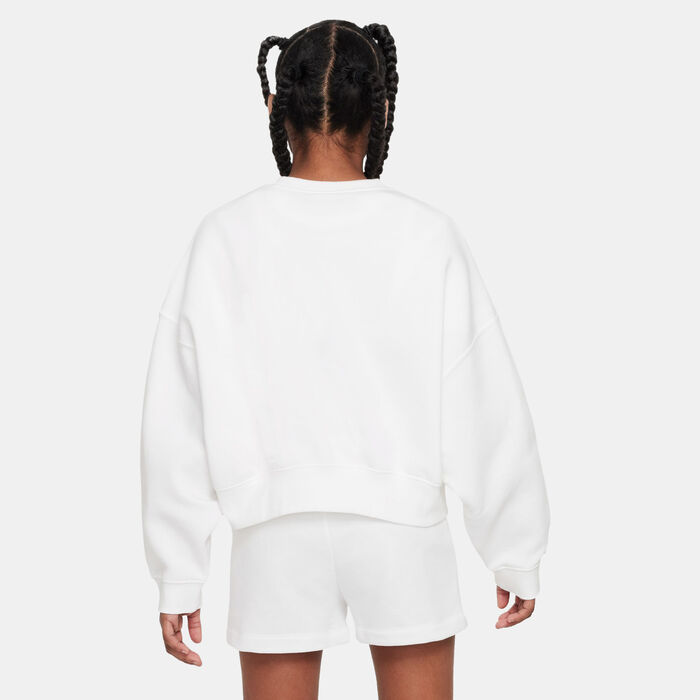 Nike Kids' Sportswear Trend Fleece Sweatshirt White Nike Kids' Sportswear Trend Fleece Sweatshirt White image number 1