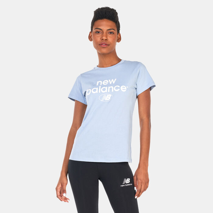New Balance Women's Essentials Graphic Print T-Shirt Grey New Balance Women's Essentials Graphic Print T-Shirt Grey image number 0