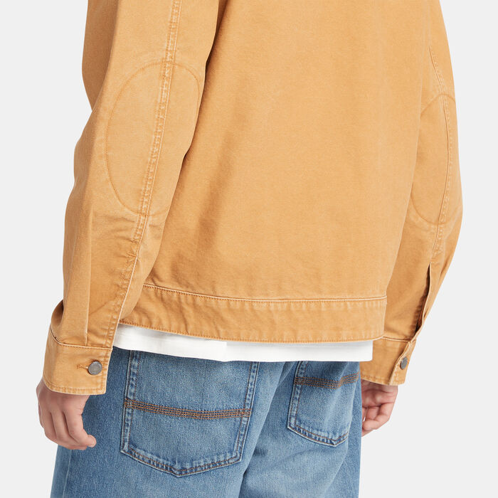 Timberland Men's Washed Canvas Jacket Brown Timberland Men's Washed Canvas Jacket Brown image number 3