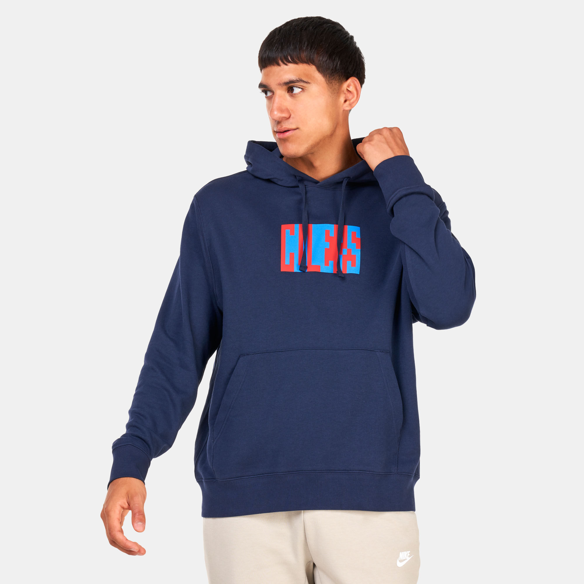 Men's fleece pullover hoodie fc discount barcelona