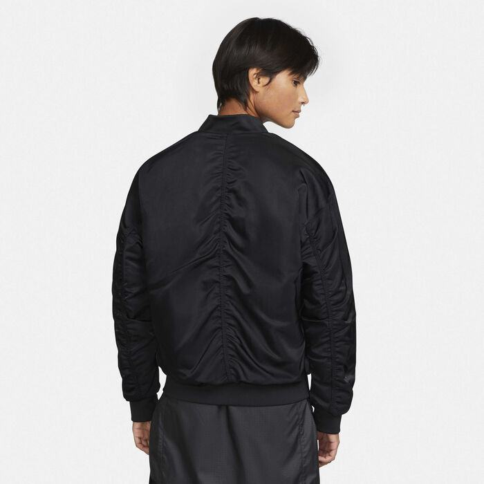 Nike Women's Sportswear Reversible Varsity Bomber Jacket Black Nike Women's Sportswear Reversible Varsity Bomber Jacket Black image number 1