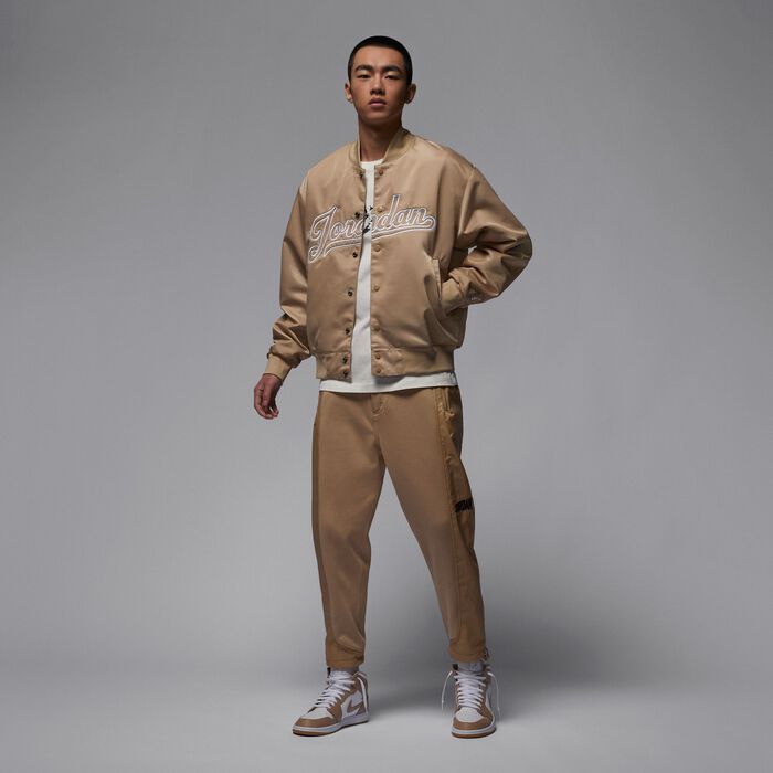 Shop Jordan Men's Flight MVP Statement Jacket Brown Online