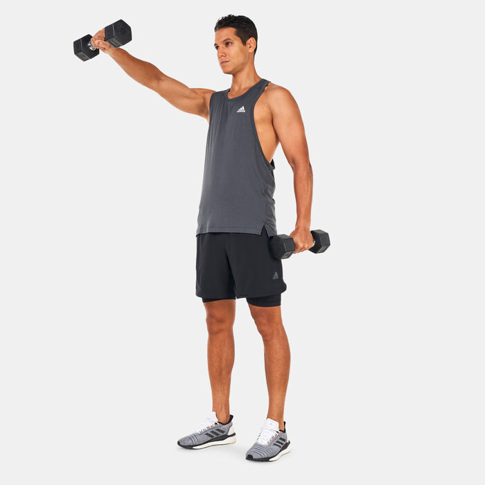 adidas Men's Training Tank Top Grey adidas Men's Training Tank Top Grey image number 2