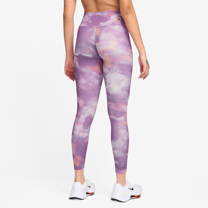 Nike Women's One High-Waisted Printed Leggings Pink Nike Women's One High-Waisted Printed Leggings Pink image number 1